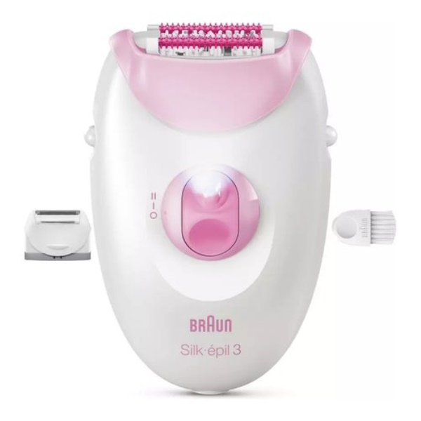Epilatore Braun SILK EPIL 3 3 031 White e Pink