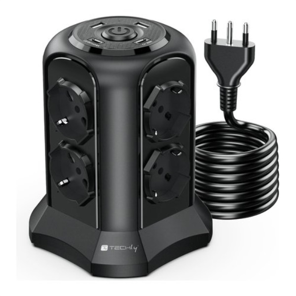 Presa filtrata Techly 620553 IUPS PCP TOWER02 Black