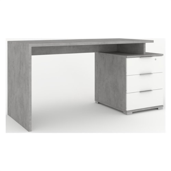 Scrivania Sarmog ADB625CEBNIDK DOUBLE Db625k Cemento e Bianco neve