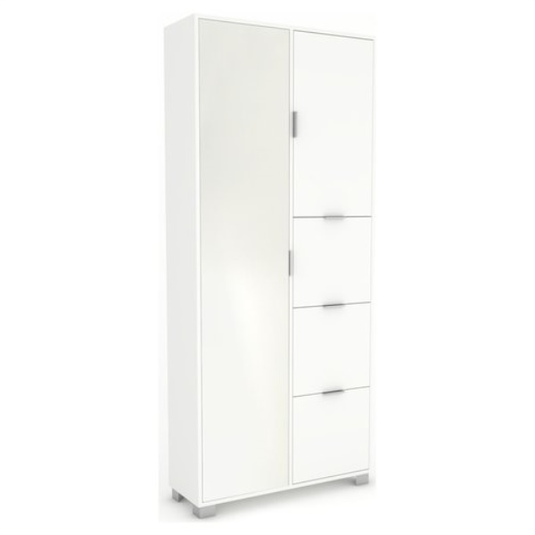 Armadio Sarmog A7424BNSPI QUADRANTE 7424 Bianco neve e Specchio