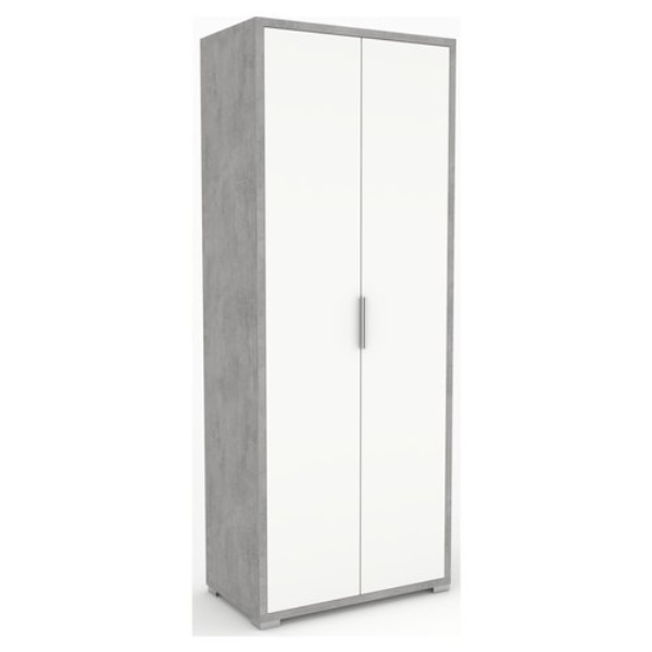 Armadio Sarmog ADB354CEBNIK DOUBLE Db354k Cemento e Bianco neve