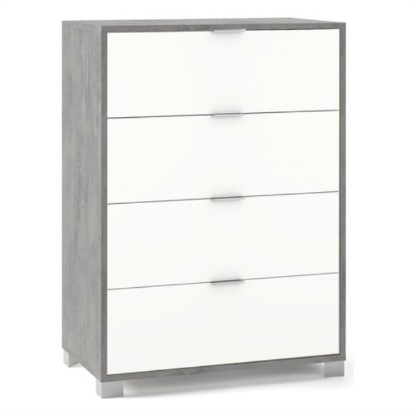 Cassettiera Sarmog A784CEBNI QUADRANTE 784 Cemento e Bianco neve