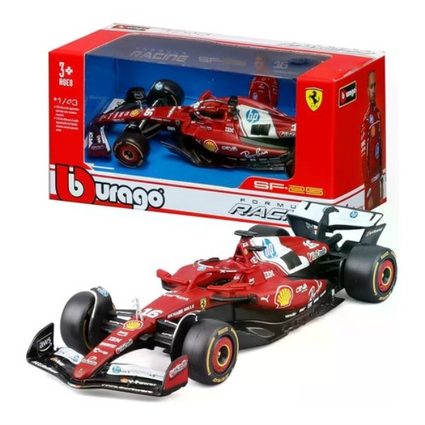 Automodello Bburago 18-16816L FERRARI F1 SF25 #16 Leclerc Formula Raci