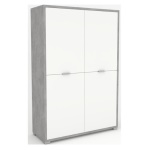 SARMOG - Armadio Sarmog ADB834CEBNIK DOUBLE Db834k Cemento e Bianco neve
