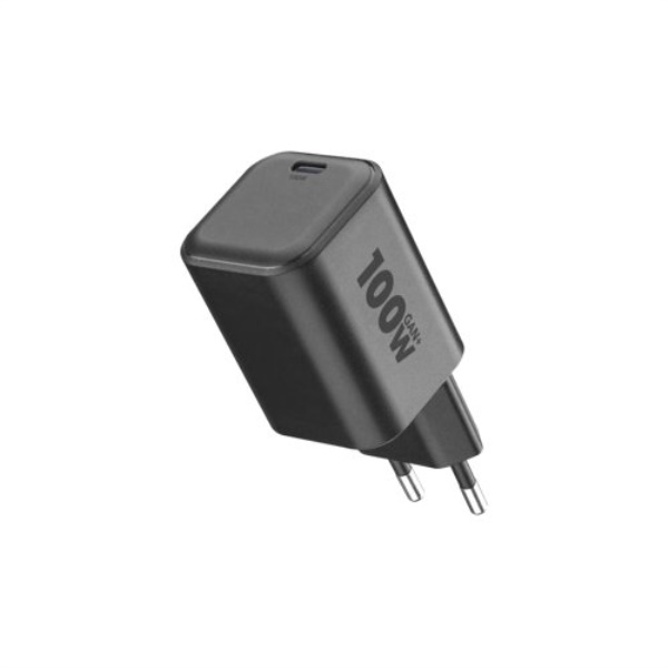 Caricabatterie Cellular Line ACHUSBC100WLAPSMLK 100W GaN+ Black