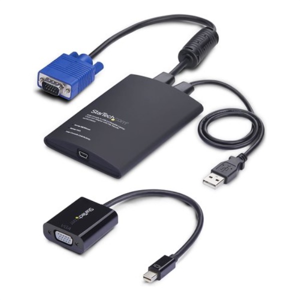 Kvm switch Startech.Com NOTECONS02 VGA MDP Crash Cart Black