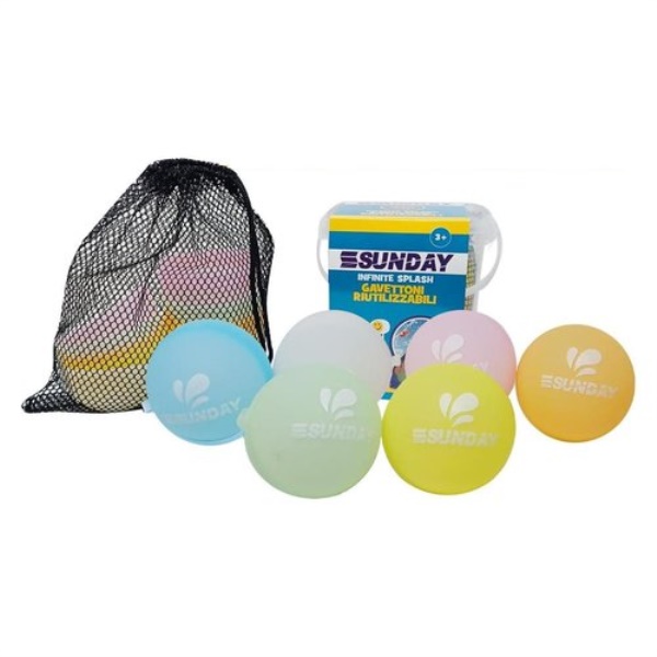Gioco acqua Ods 42506 SUNDAY Gavettoni riutilizzabili 6pz Infinite Spl