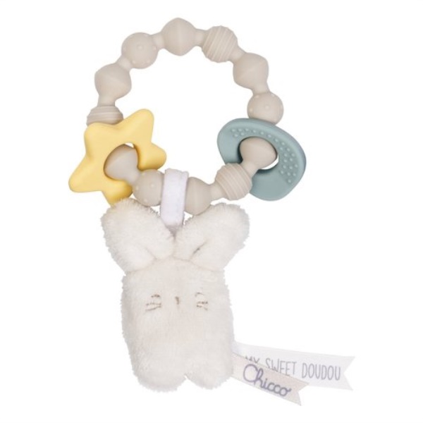 Sonaglio Chicco 00012540000000 MY SWEET DOUDOU Coniglietto con anello 