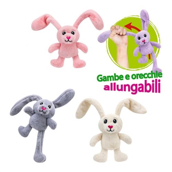 Peluche Globo 83502 PELUX Coniglio gambe e orecchie allungabili Assort