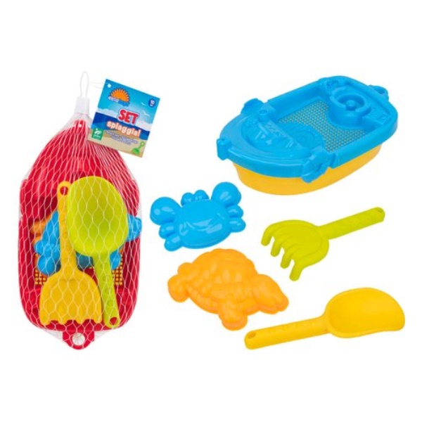 Set gioco sabbia Globo 42784 ESTATOYS Barchetta con paletta e accessor