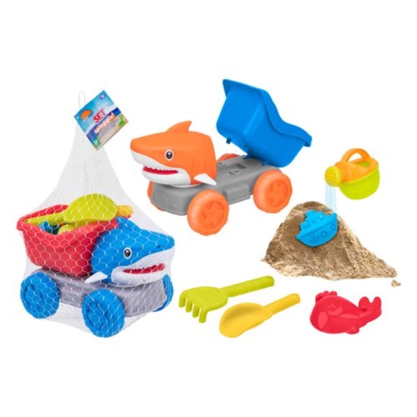 Set gioco sabbia Globo 42787 ESTATOYS Camion squalo con accessori sabb