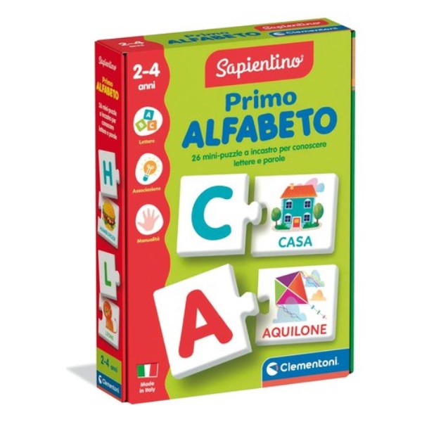 Gioco prescolare Clementoni 16839 SAPIENTINO Primo Alfabeto mini puzzl