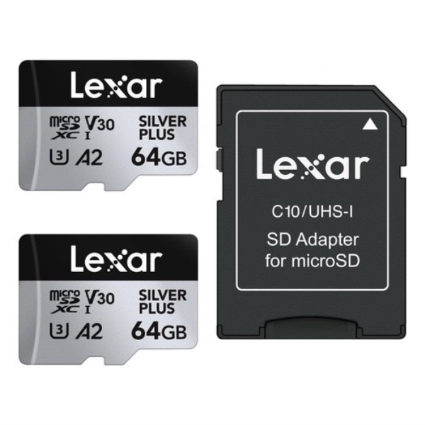 Scheda di memoria Lexar LMSSIPL064G BNANU (2 PACK) SILVER PLUS Double 