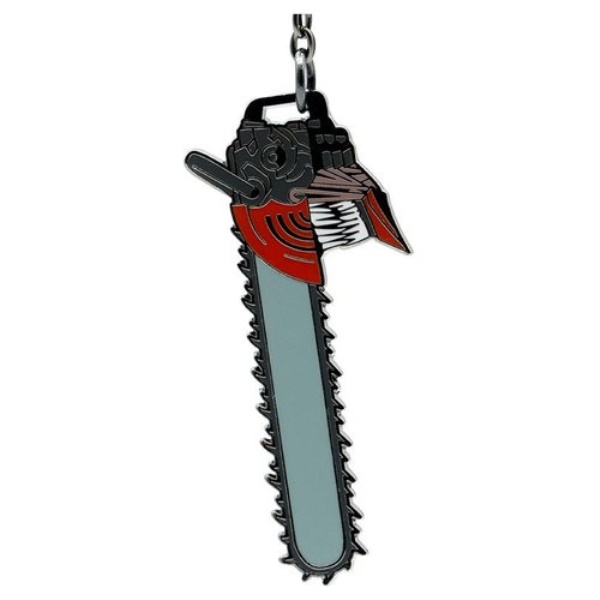 Portachiavi Abystyle ABYKEY612 CHAINSAW MAN Head Rosso e Nero