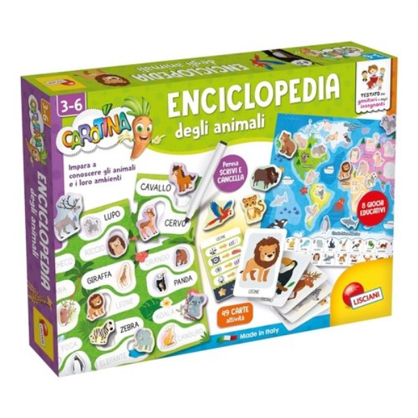 Gioco educativo Lisciani 113774 CAROTINA Enciclopedia degli animali