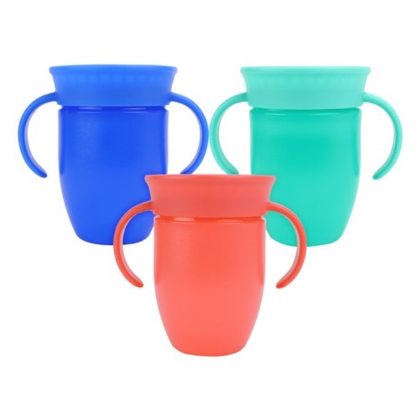 Tazza bimbo bordo antigoccia 360°con manici Nuby NV04040 Assortito