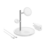 ANKER - Caricabatterie Anker B25M3322 MAGGO Charging Station 3in1 White e Silv