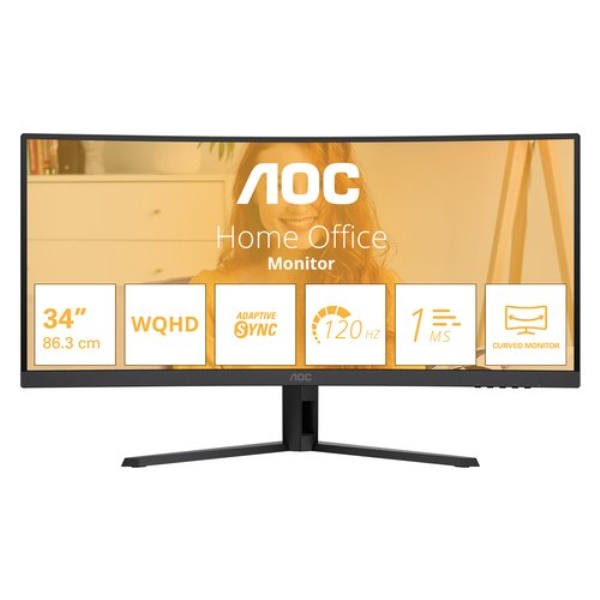 Monitor Aoc CU34B3E HOME OFFICE Curvo Black