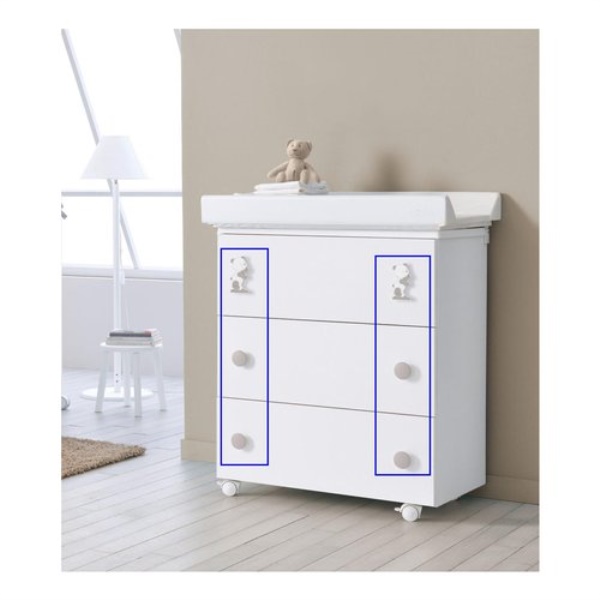 Kit pomoli bagnetto Pali KITORS ORSETTO con sagome decoro applicabili