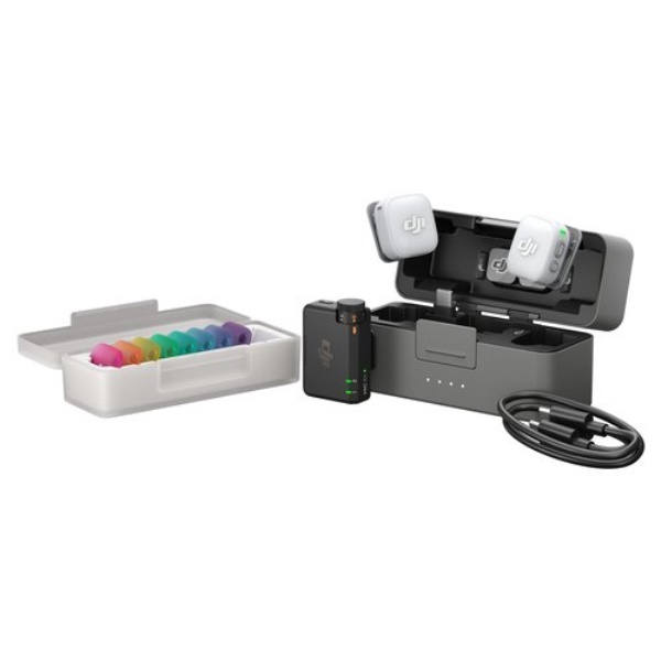 Microfono Dji DJMC21 MIC Mini 2  2 TX + 1 RX + Charging Case Grey