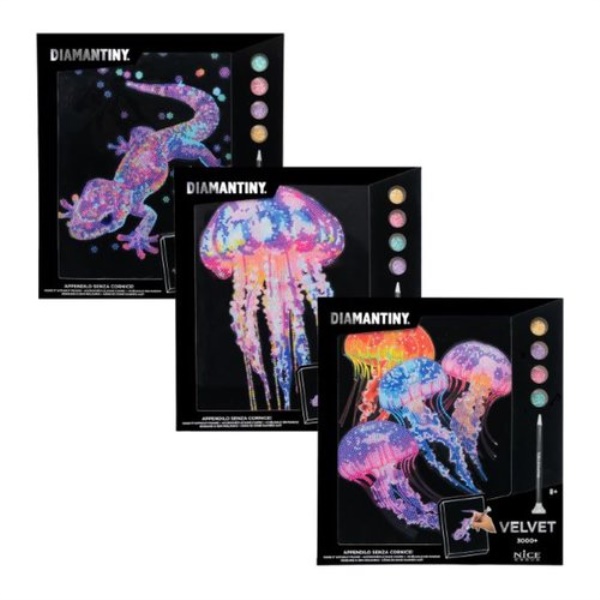Set mosaico Nice 96713 DIAMANTINY Quadro Level Up Velvet Assortito