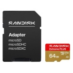 SANDISK - Scheda di memoria Sandisk SDSQXBU 064G GU6MA EXTREME PLUS