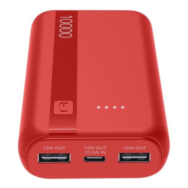 Power bank Cellular Line PBENTRYCOL10000R ESSENTIAL Red