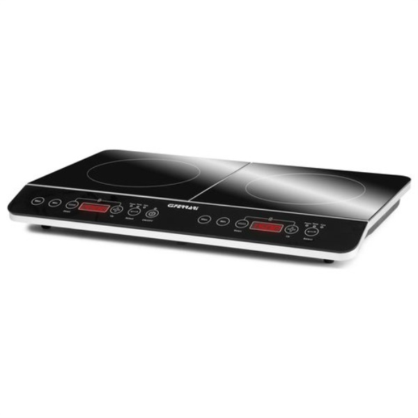 Piastra induzione G3 Ferrari G10047W0 HI TECH CHEF doppia Black e Silv