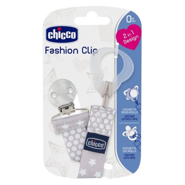 Porta succhietto Chicco 934141 Fashion clip nastro Verde