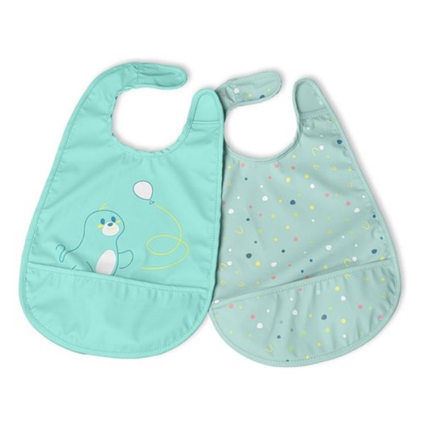 Set bavaglini Chicco 00016301250000 con tasca briciole Azzurro