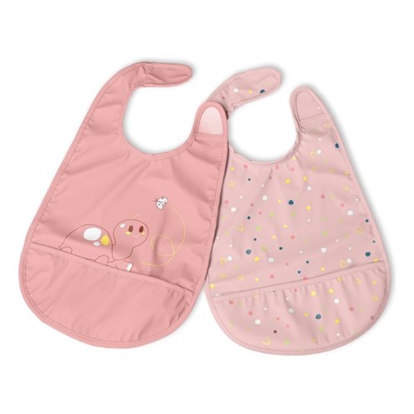 Set bavaglini Chicco 00016301150000 con tasca briciole Rosa