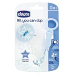 CHICCO - Porta succhietto Chicco 4085210 clip con catenella Azzurro