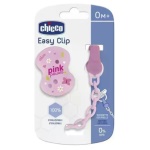 CHICCO - Porta succhietto Chicco 4085230 clip con catenella Rosa