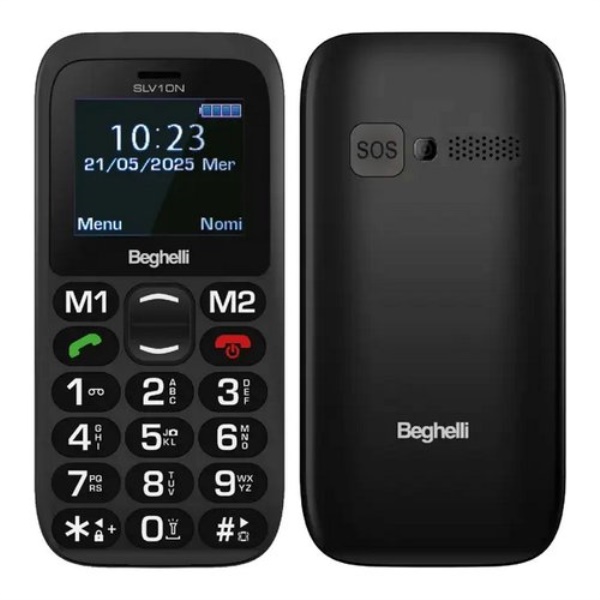 Cellulare Beghelli 9143 SALVALAVITA Phone SLV10N EcoDesign Black
