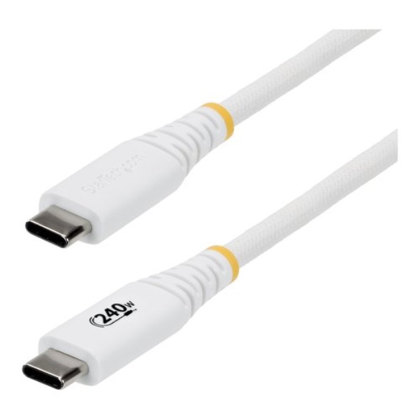 Cavo USB C Startech.Com S2CEPR3MW USB CABLE 240W Power Delivery White