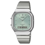 CASIO - Orologio Casio AQ 240E 2AEF EDGY Silver e Green