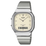CASIO - Orologio Casio AQ 240E 7A2EF EDGY Silver e Yellow