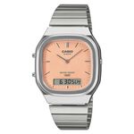 CASIO - Orologio Casio AQ 240E 4AEF EDGY Silver e Orange