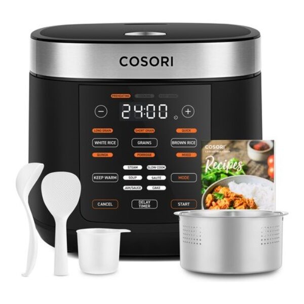 Cuoci riso Cosori CRC R501 K 5.0 Rice Cooker Black e Silver