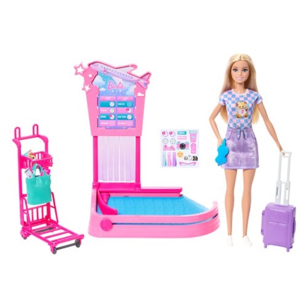 Set bambola Mattel JMJ49 BARBIE Aeroporto ritiro bagagli