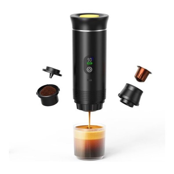 Macchina caffè Melchioni 118320019 CAFFE GO 3in1 (Ricaricabile) Black