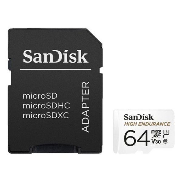Scheda di memoria Sandisk SDSQQNR 064G GN6IA HIGH ENDURANCE White