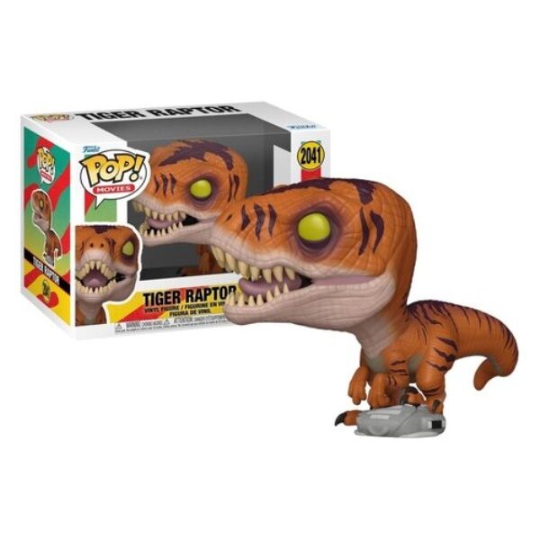 Personaggio collezione Funko 90391 POP MOVIES Jurassic Par Tiger Rapto