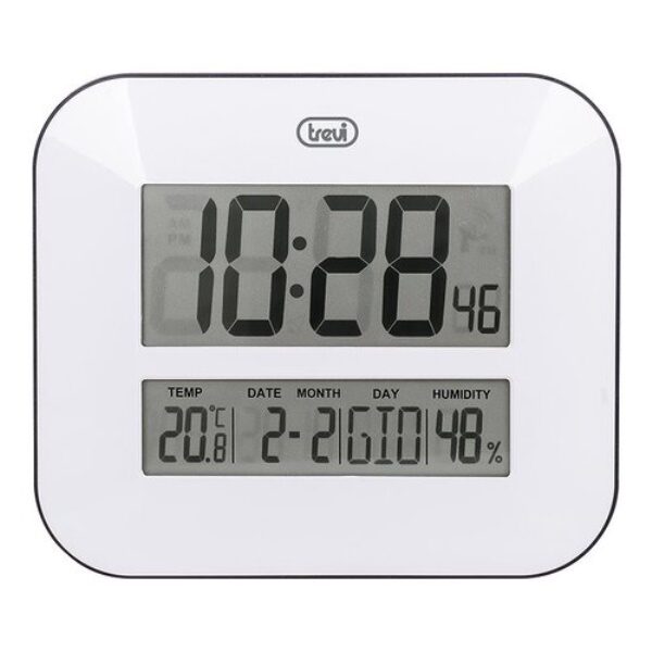 Orologio da parete Trevi OM352001 Multifunzione con Termometro Bianco