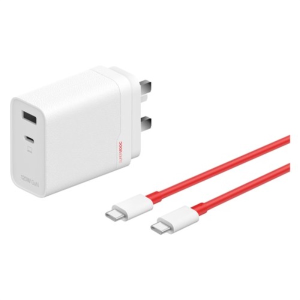 Caricabatterie Oneplus 5461100631 SUPERVOOC 120W GaN Dual Port White