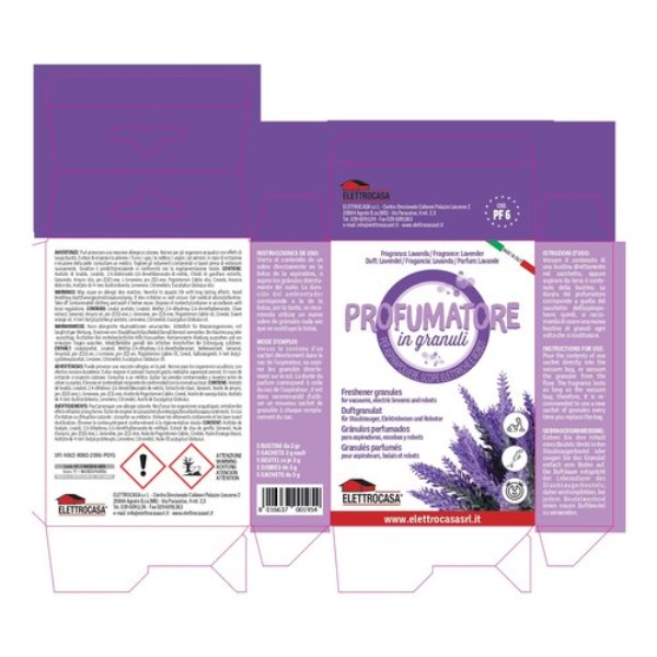 Profumatore aspirapolvere Elettrocasa PF 6 Fragranza lavanda