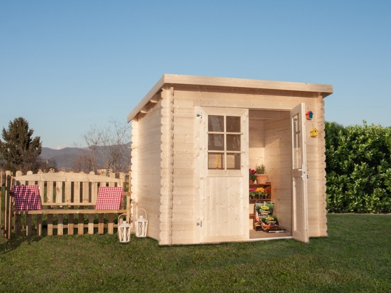 Esterni da vivere Casetta Asia Cm 300X300 casette in abete grezzo