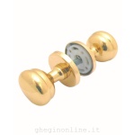 GHIDINI - Coppia pomoli con rosetta staccata Q8 Ottone Ottone lucido verniciato Milena