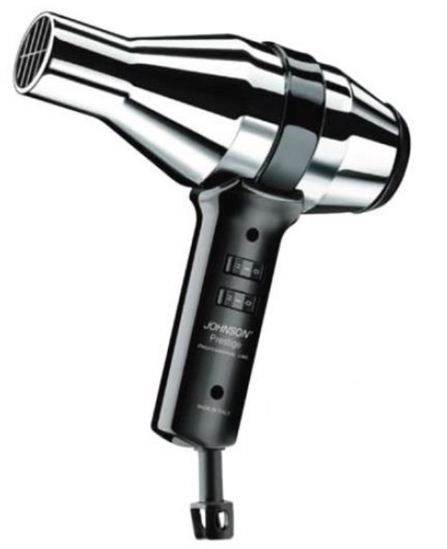 JOHNSON ELETTRODOMESTICI PRESTIGE asciuga capelli 1600 W Nero, Cromo