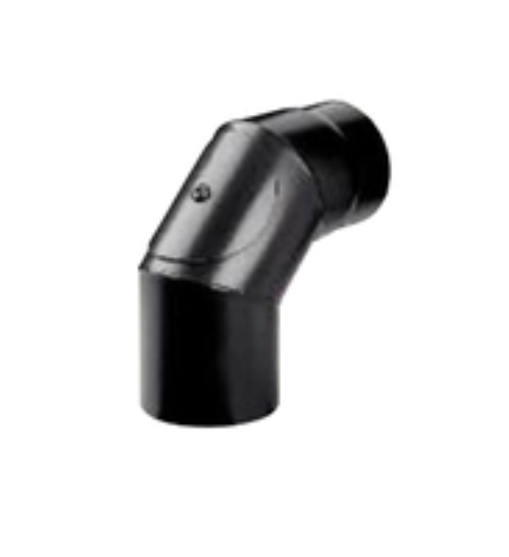 SAVE Fumisteria Plus NNO1308 Gomito per canna fumaria Nero